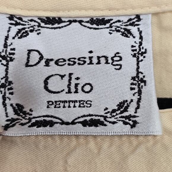 Dressing Clio Petites Women's 1990's Vintage Yellow Print Maxi Dress Size M Slit - Picture 5 of 11